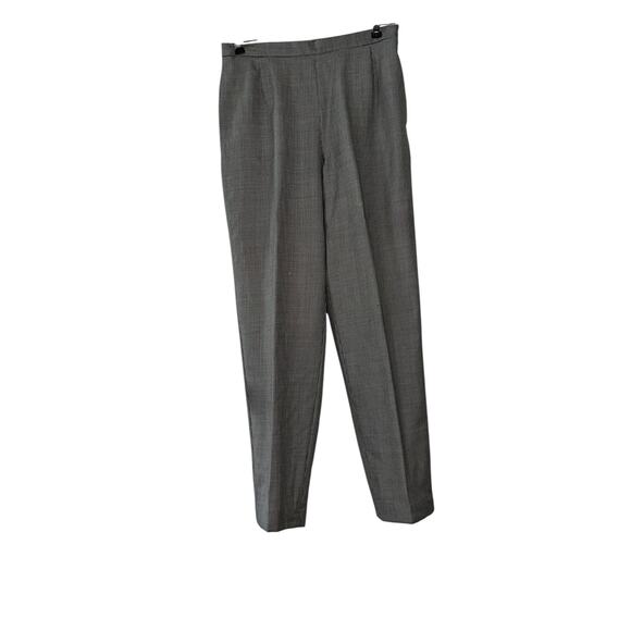 Liz Claiborne Classics Wool Pants Sz 12 Houndstooth Pleated Lined Back Zip Retro - Picture 3 of 10